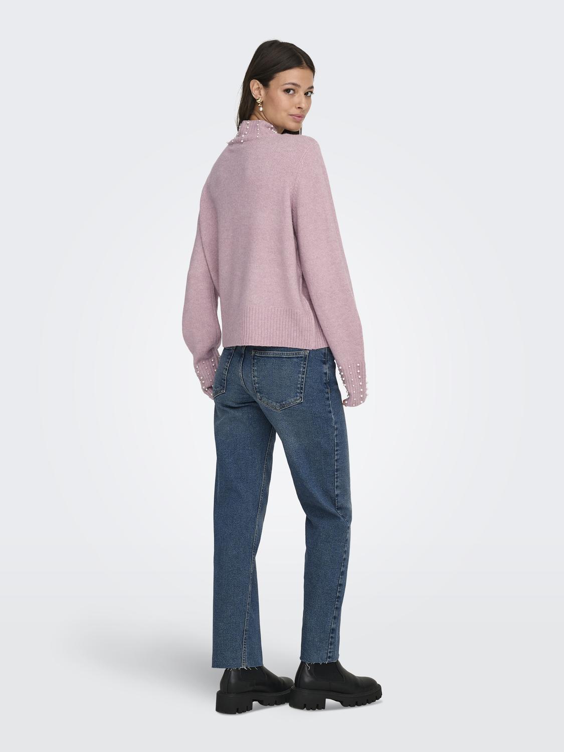 JDYRUE LIFE L/S HN PEARL PULLOVER KNT - 2