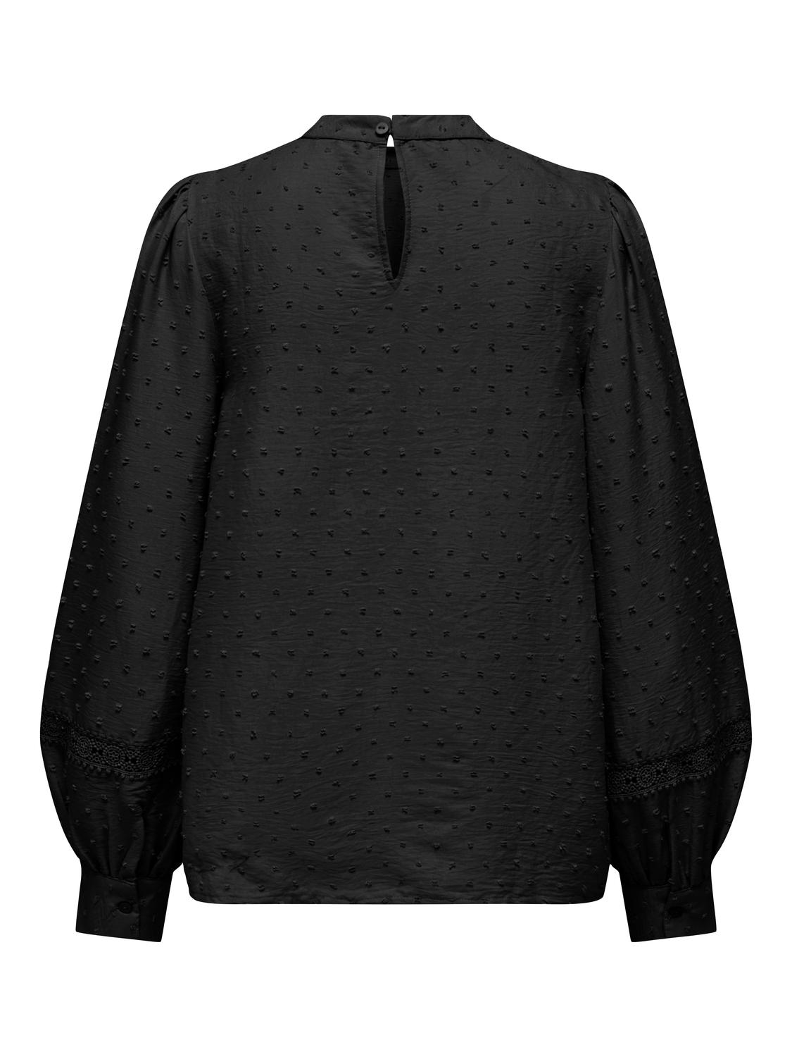 JDYTRAIN DOBBY L/S LACE HIGHNECK TOP EXP - 2