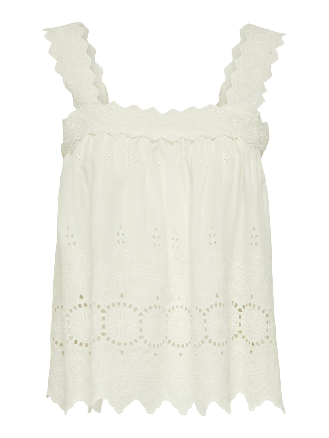 PGVALLY EMB STRAP TOP WVN