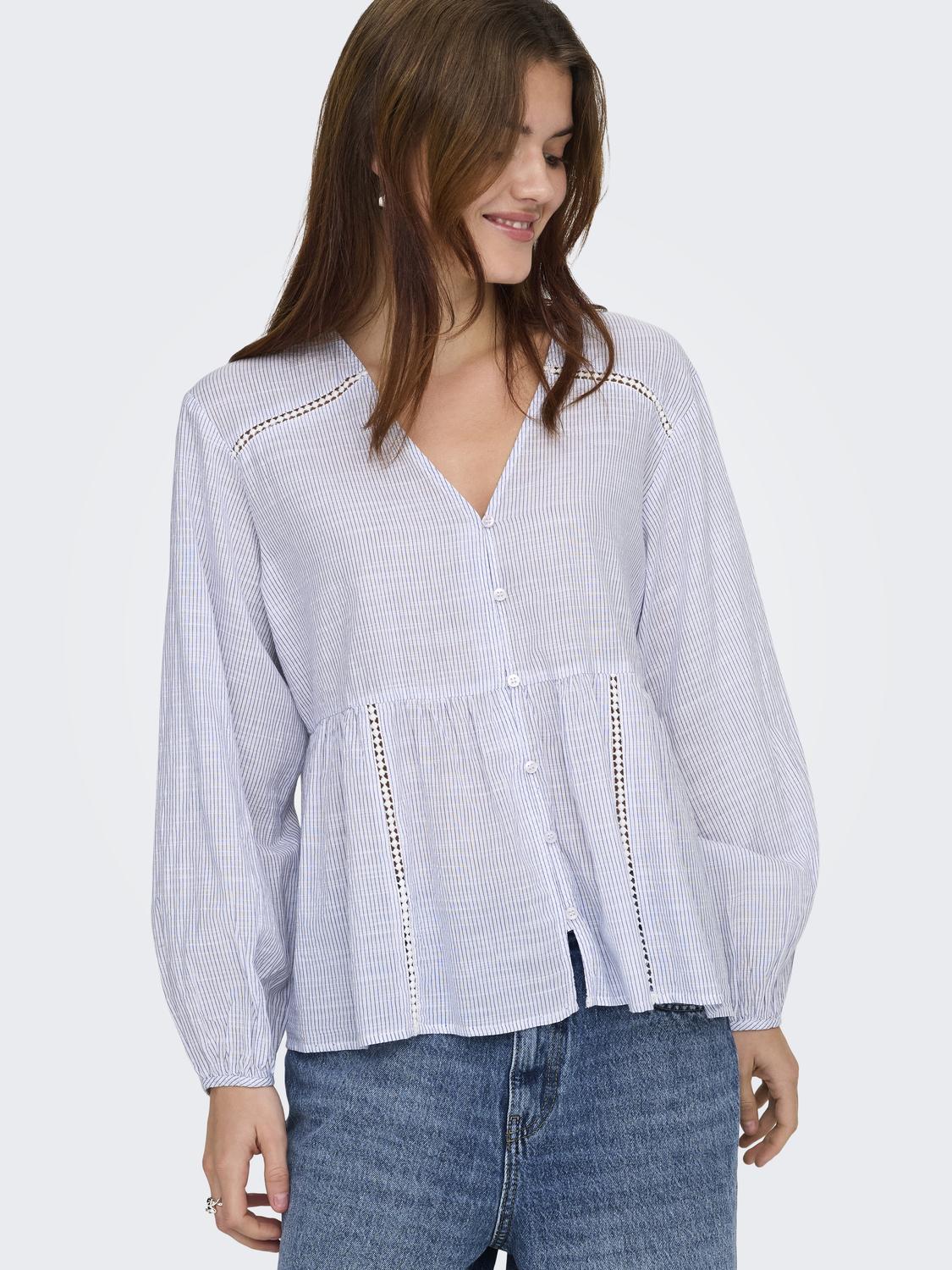 ONLNORA L/S V-NECK SHIRT NOOS WVN - 4