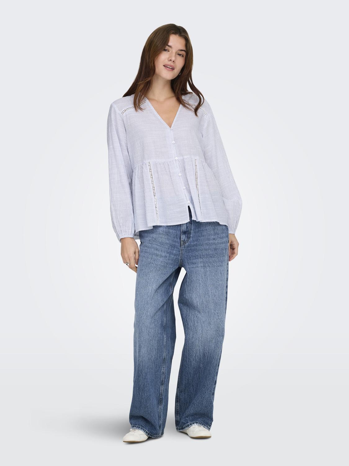 ONLNORA L/S V-NECK SHIRT NOOS WVN - 6