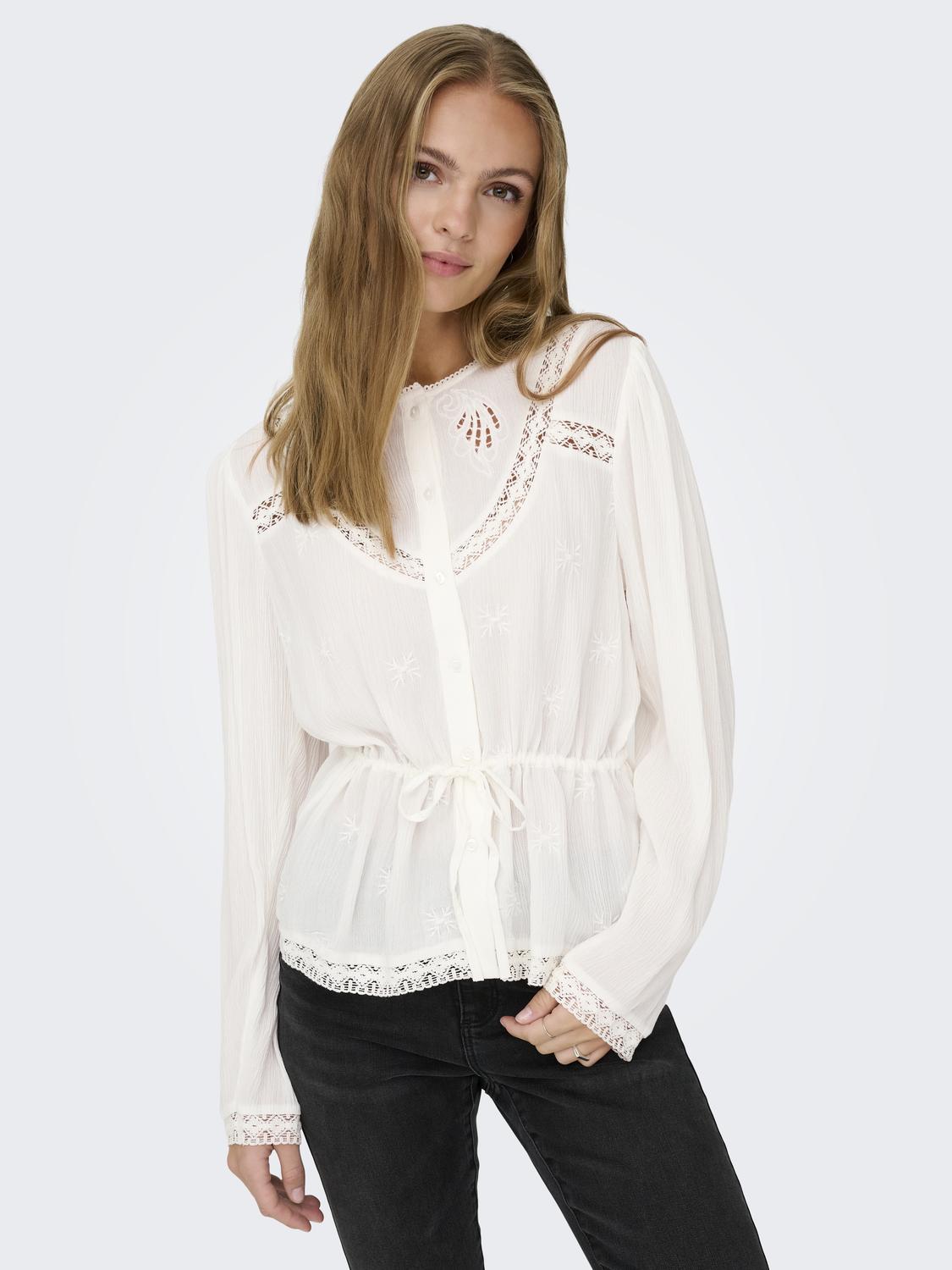 JDYCAMILLE L/S EMBROIDERY TOP WVN EXP - 4