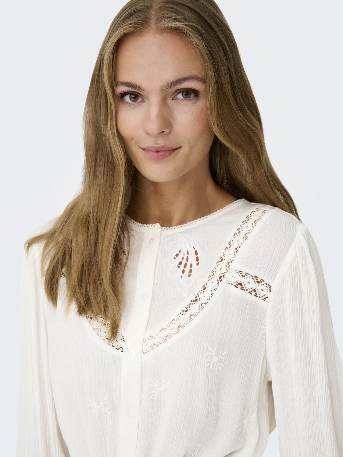 JDYCAMILLE L/S EMBROIDERY TOP WVN EXP - 5