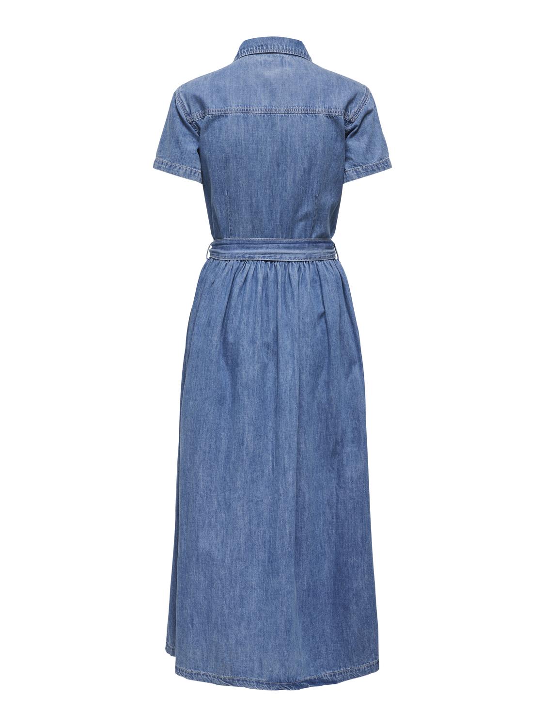 ONLNOEMI S/S BELT MAXI DRESS DNM AKM - 7