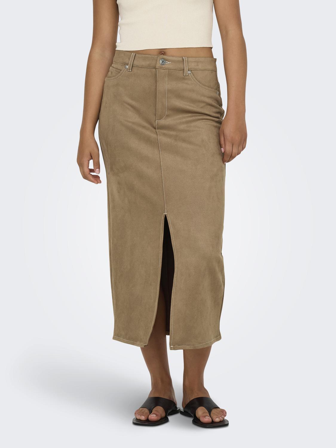 ONLSTINA MW FAUX SUEDE SKIRT CC PNT