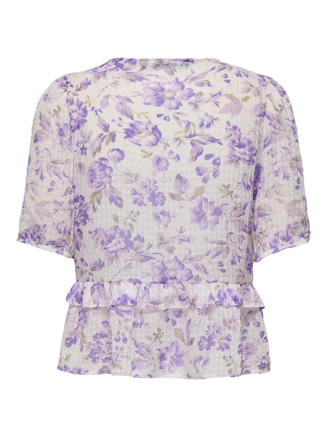 PGGRACIE Summer Ready O-hals topp med volanger - 2