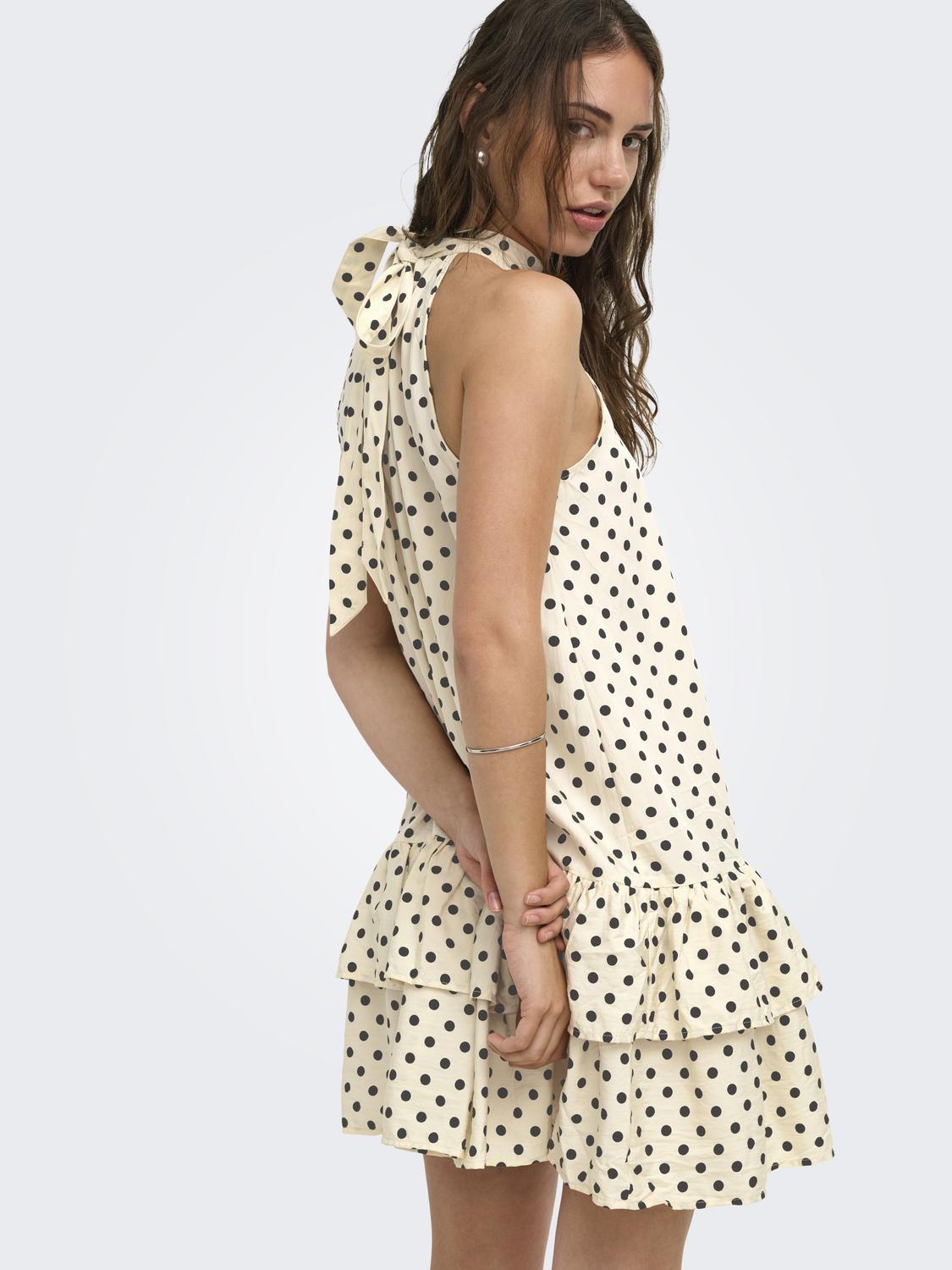 ONLZAZIE S/L SHORT FRILL DRESS WVN EX - 5