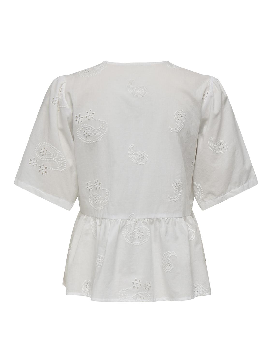 PGISABEL Dagelijks te dragen peplum top met een normale pasvorm en strikdetail - 2