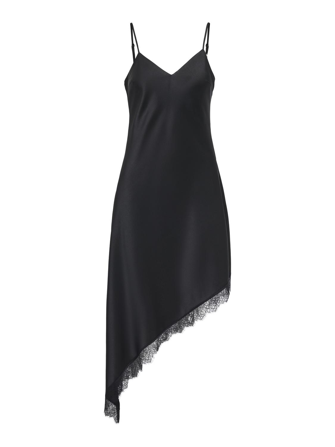 STULUMA SATIN LACE SLIP DRESS WVN