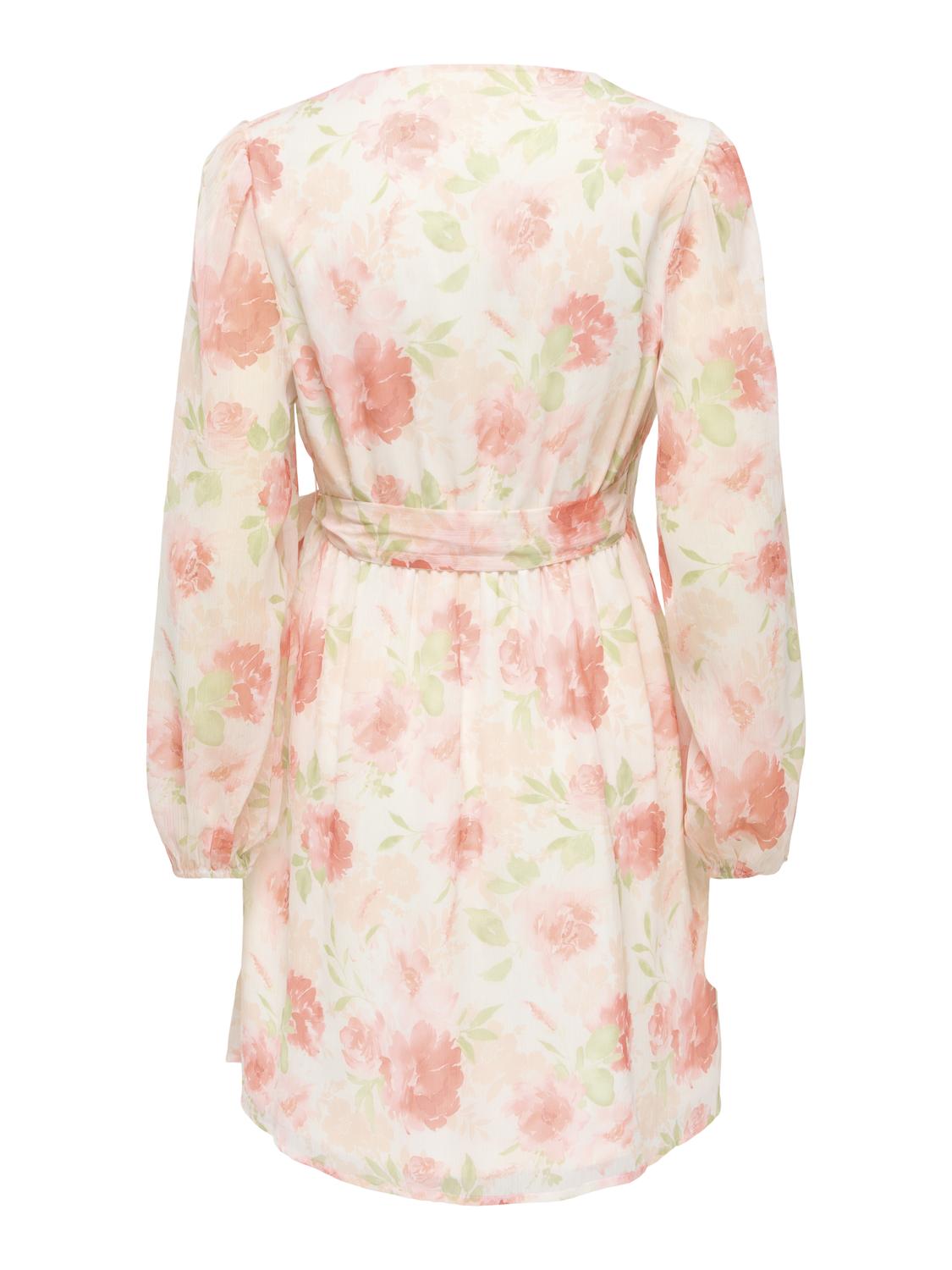 PGMILLA L/S WRAP SHORT DRESS WVN - 3