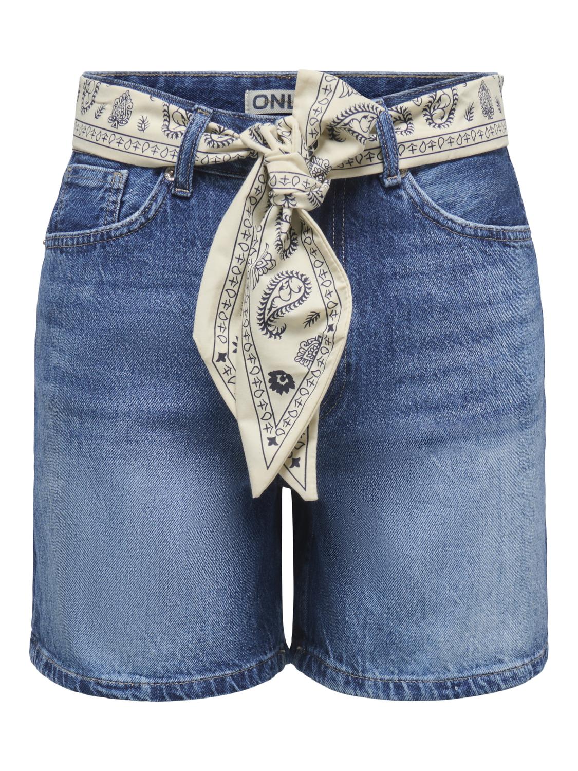 ONLJOSE HW SCARF DNM SHORTS AZG - 3