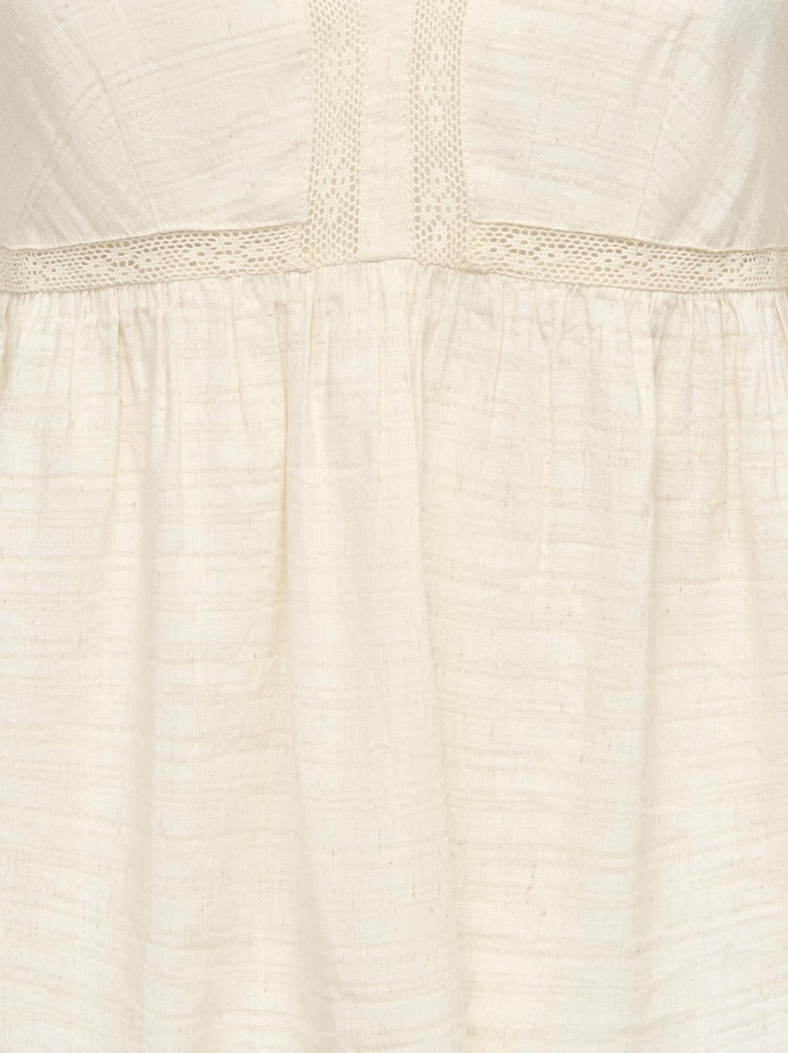 ONLNILIANE S/L V-NECK EMB TOP WVN EX - 2