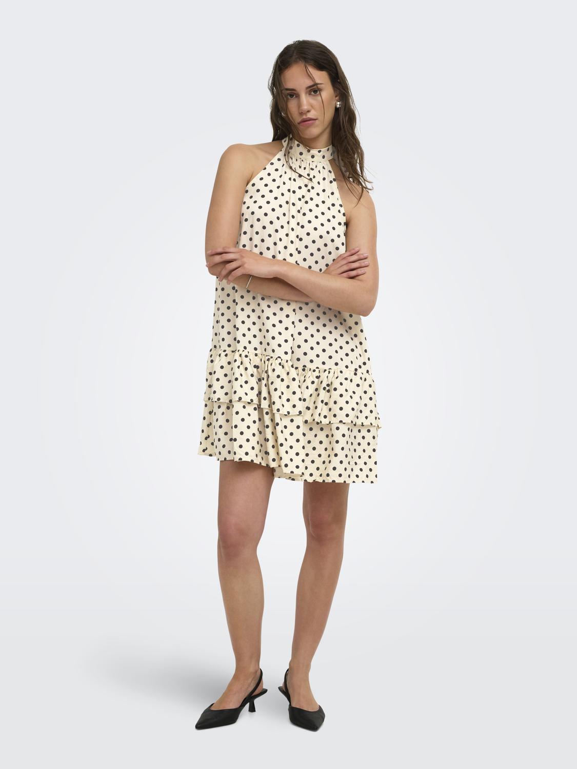 ONLZAZIE S/L SHORT FRILL DRESS WVN EX - 6