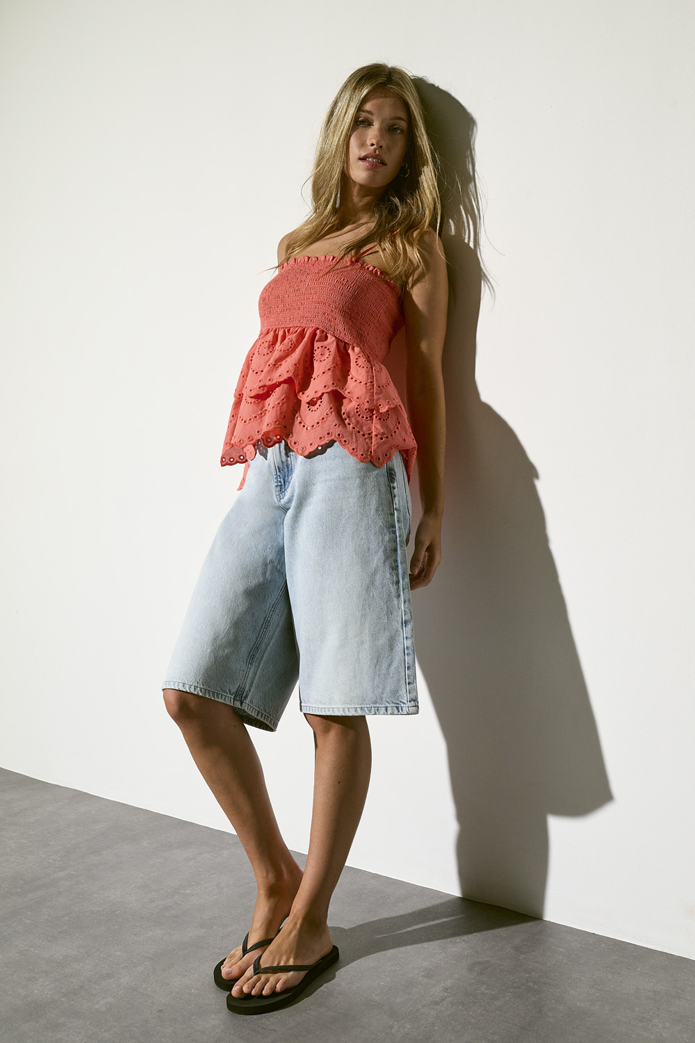 ONLJADE MW WIDE BERMUDA SHORTS DNM PIM