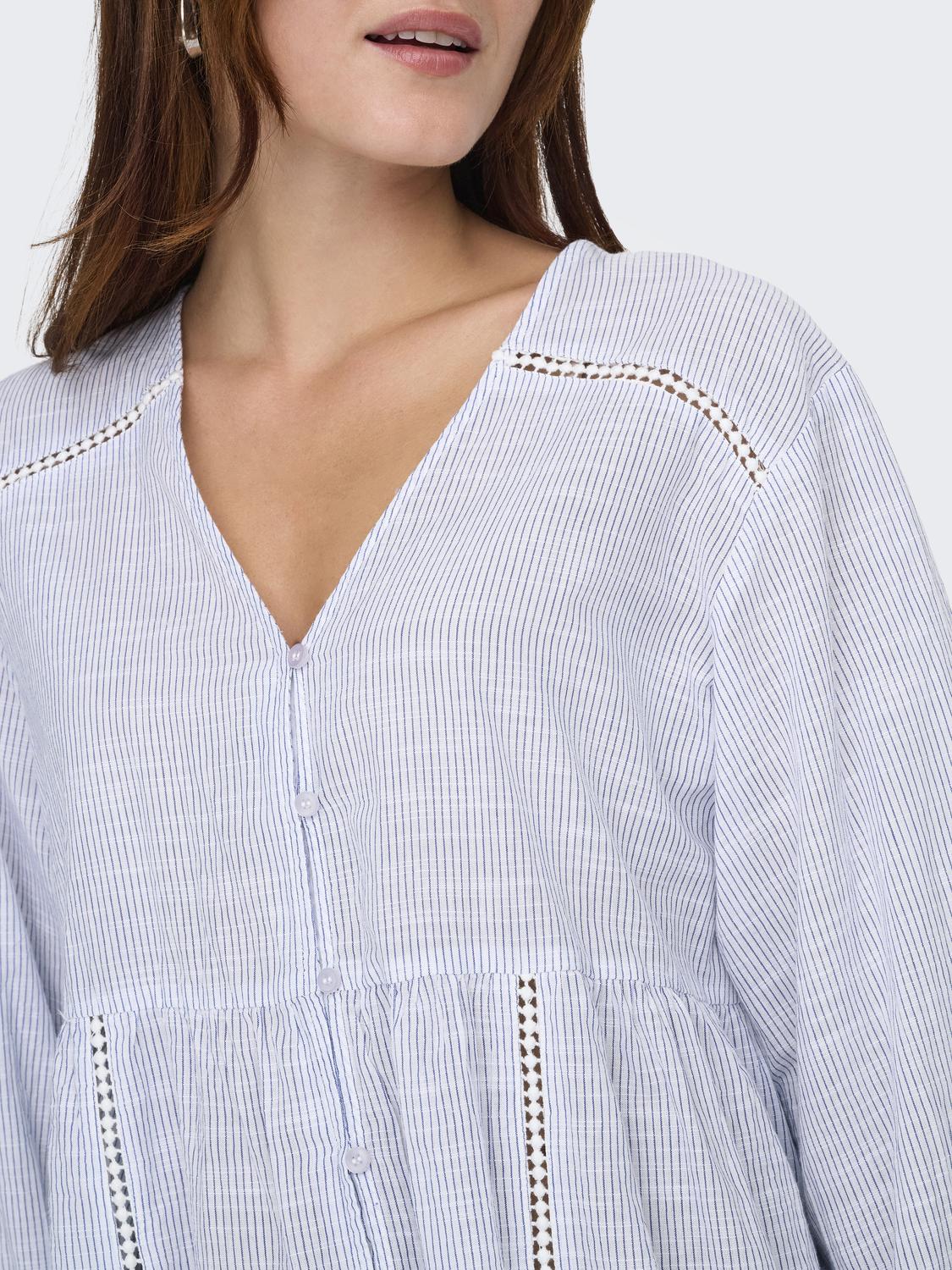 ONLNORA L/S V-NECK SHIRT NOOS WVN - 5