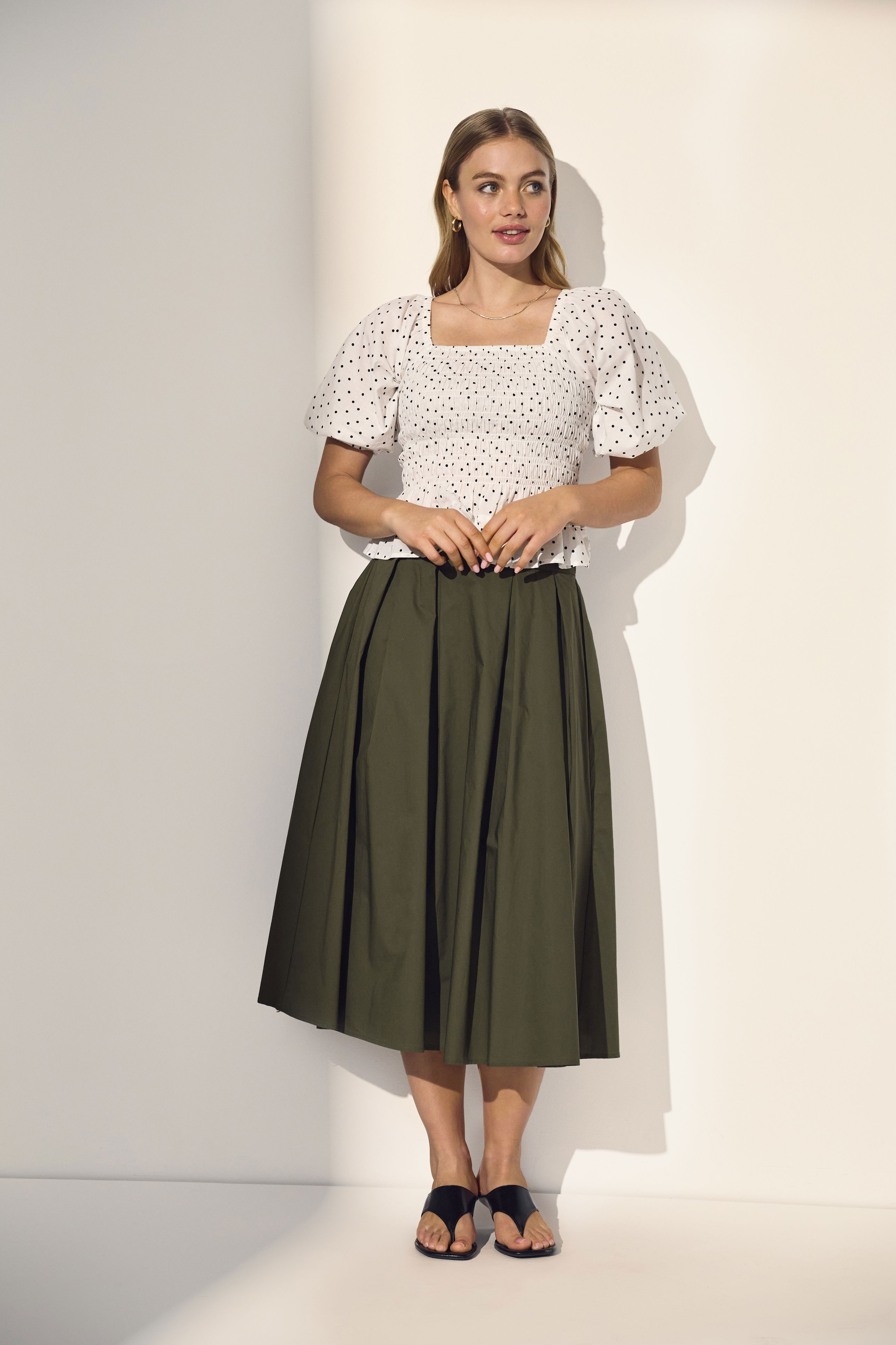 ONLMAILA LONG PLEAT SKIRT WVN