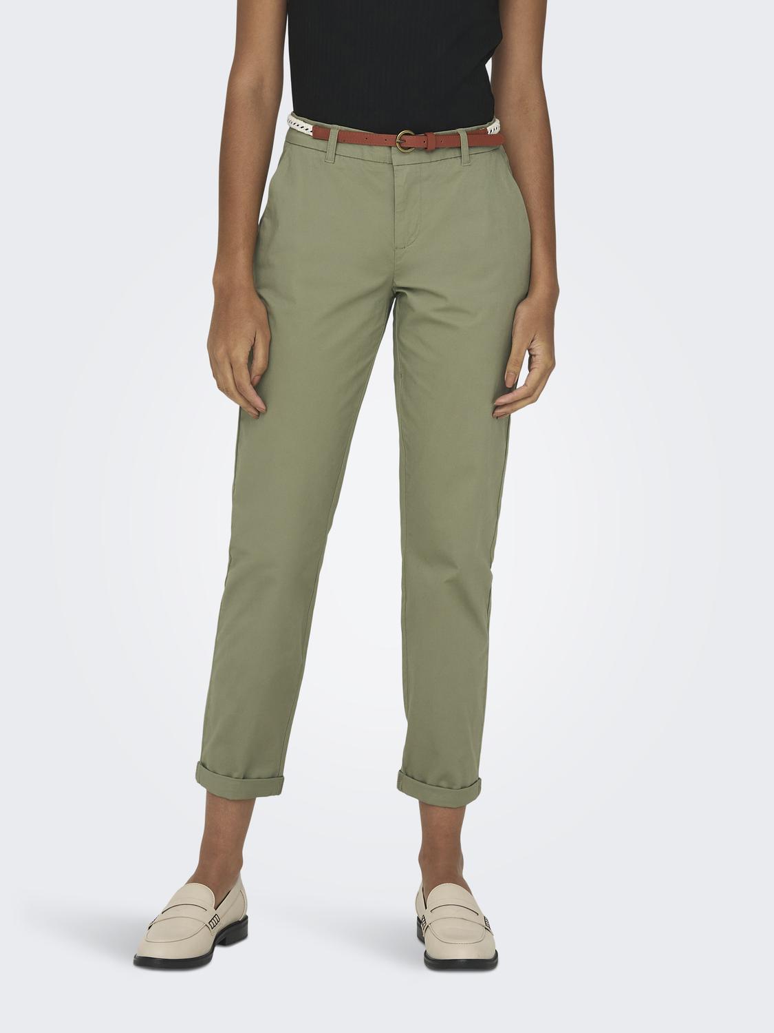 ONLBIANA Baumwoll-Chino mit Gürtel