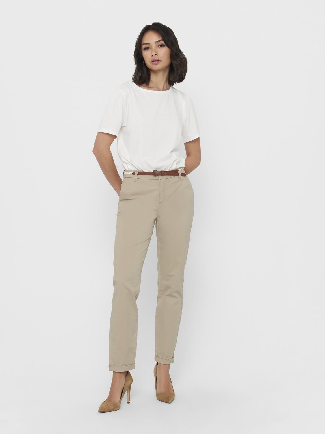 ONLBIANA Baumwoll-Chino mit Gürtel - 5