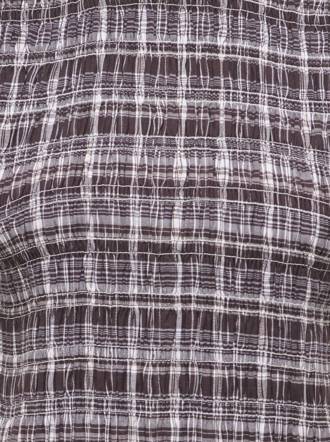 PGALYSSA CAPSL CHECK SMOCK TOP WVN - 2