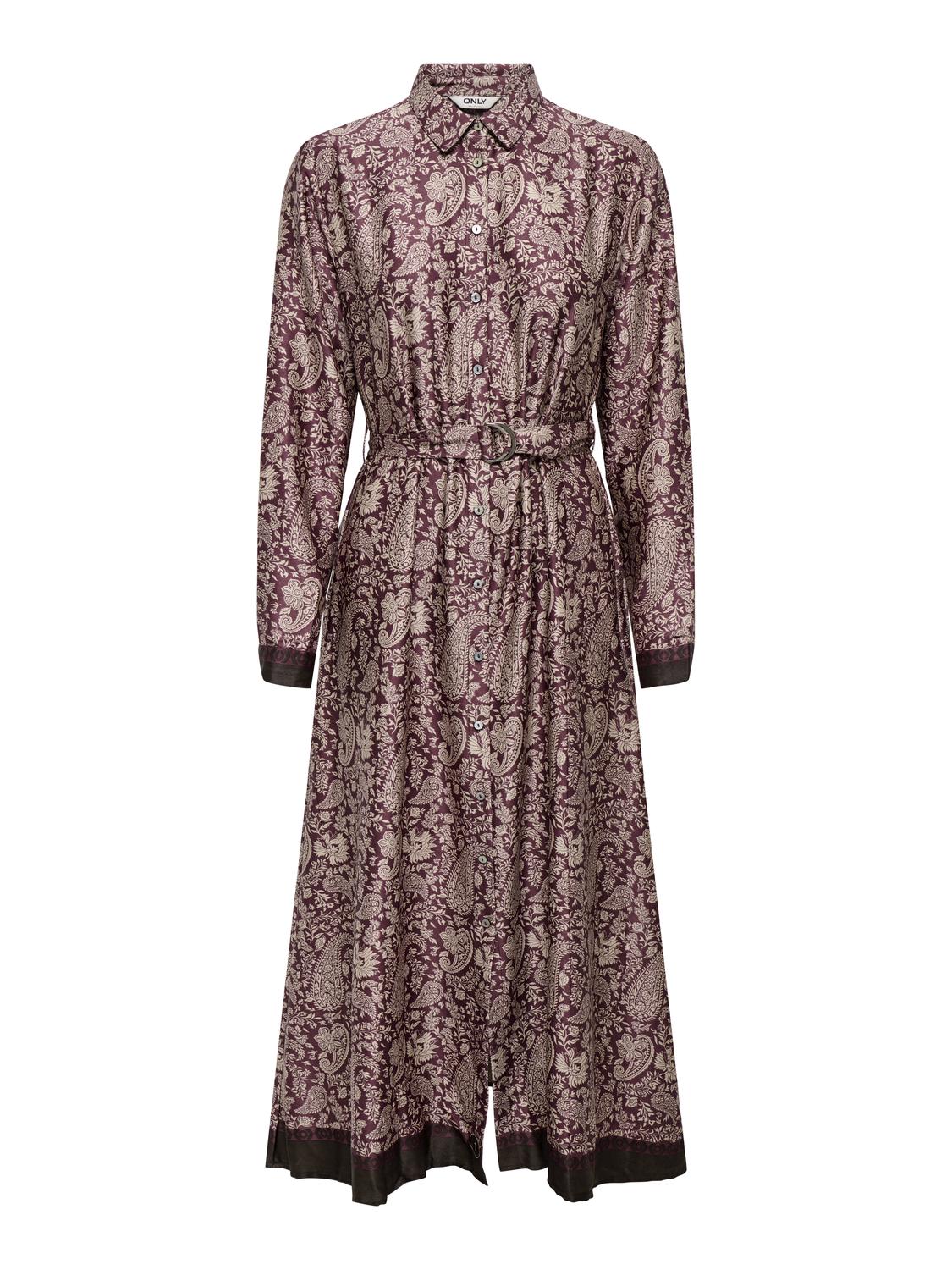 ONLJANE LIFE L/S BELT SHIRT DRESS WVN - 3
