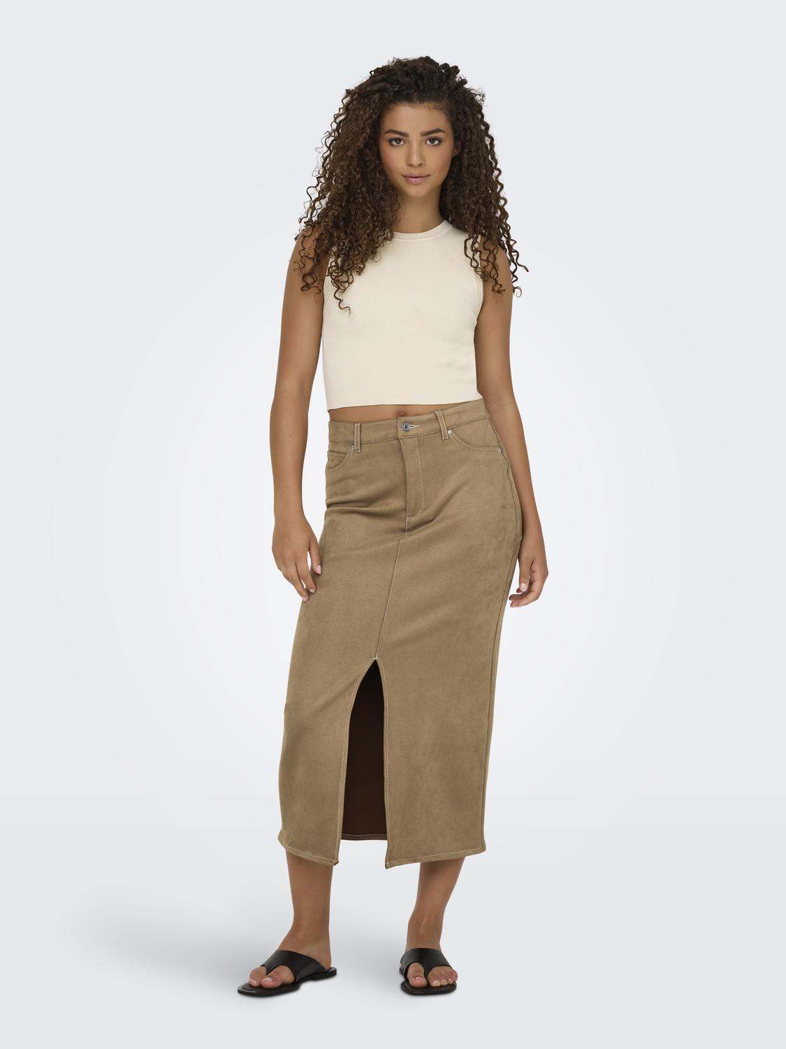 ONLSTINA MW FAUX SUEDE SKIRT CC PNT - 6