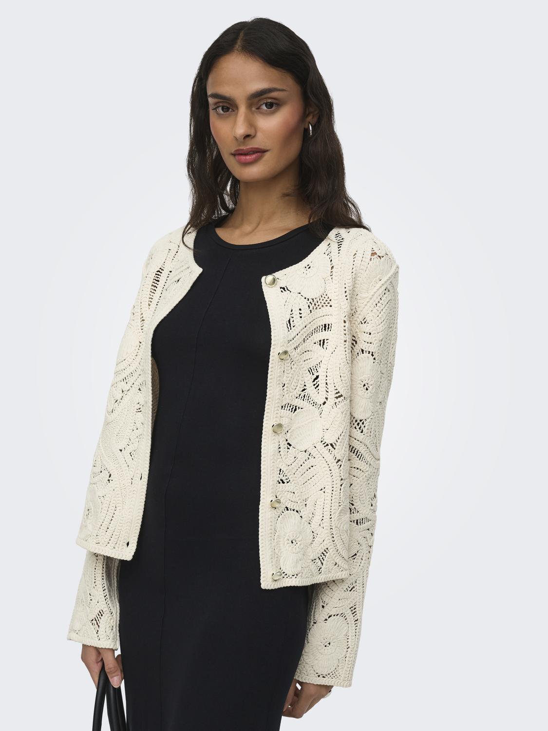 JDYZANKA L/S CROCHET CARDIGAN JRS - 5