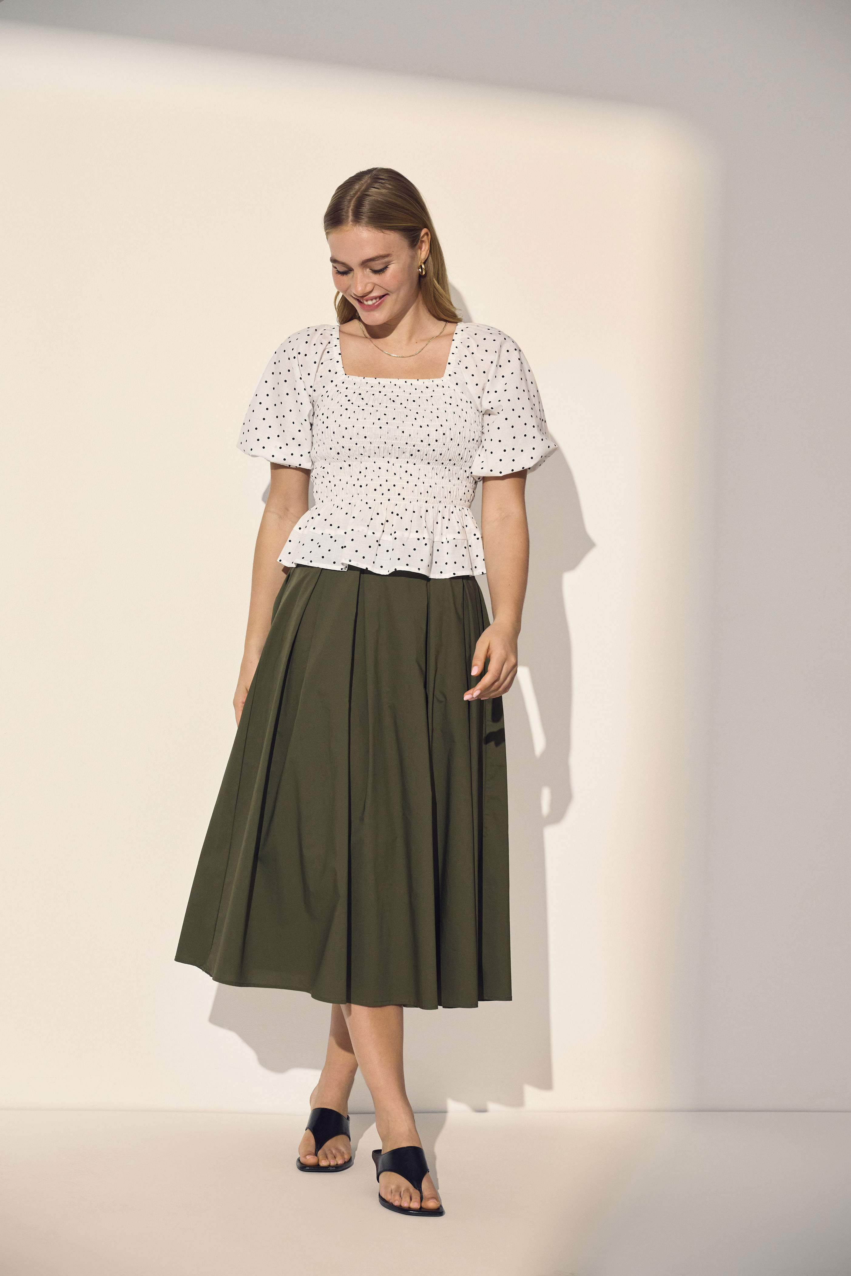 ONLMAILA LONG PLEAT SKIRT WVN