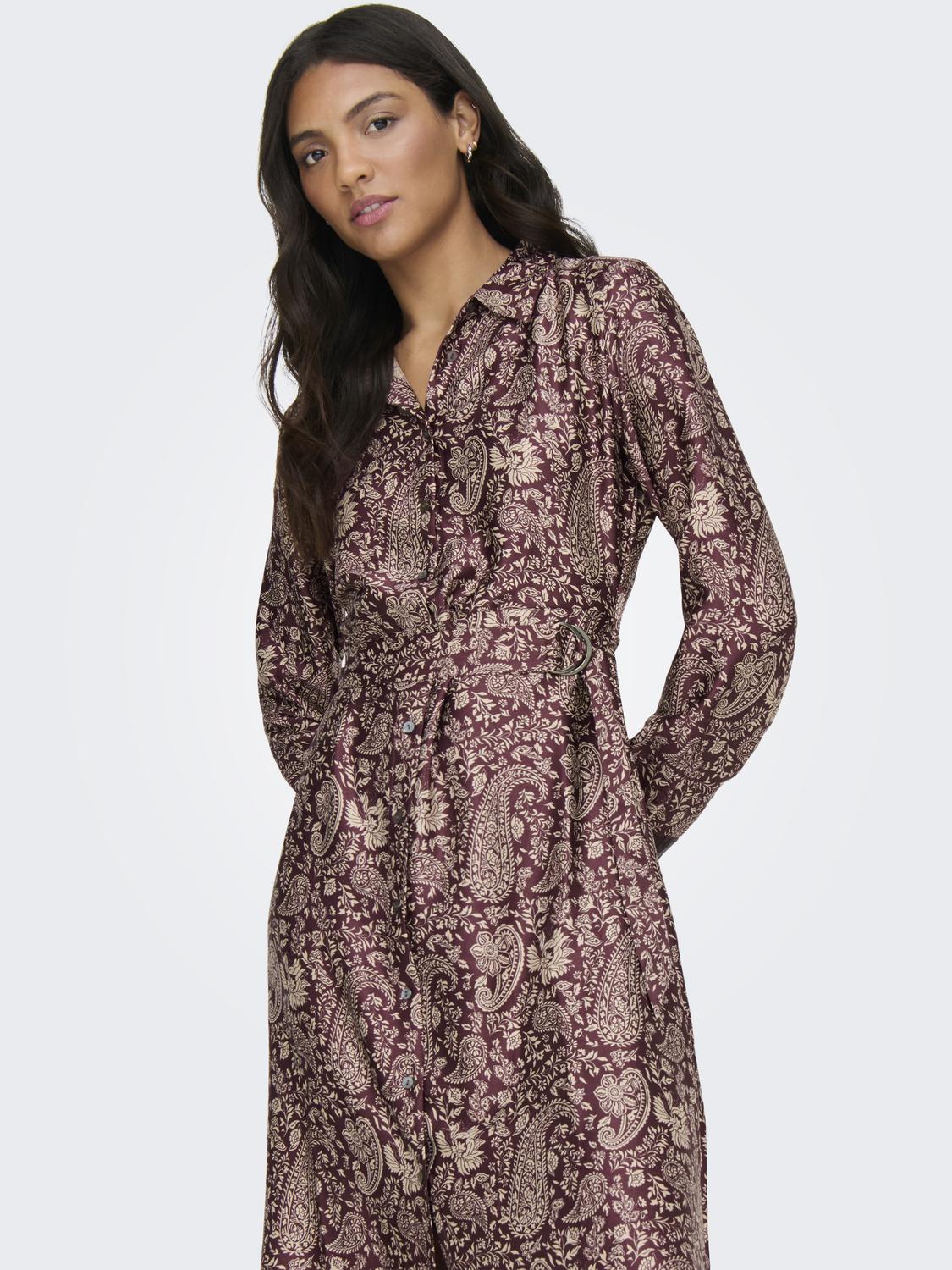 ONLJANE LIFE L/S BELT SHIRT DRESS WVN - 4