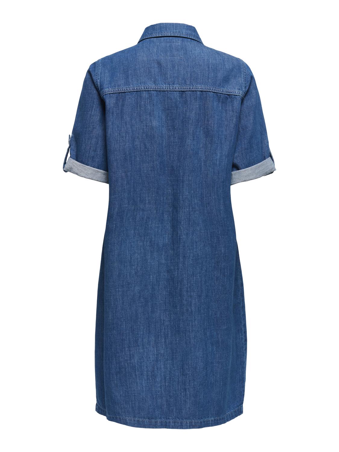 ONLLENA S/S BUTTON DRESS AKM DNM - 2