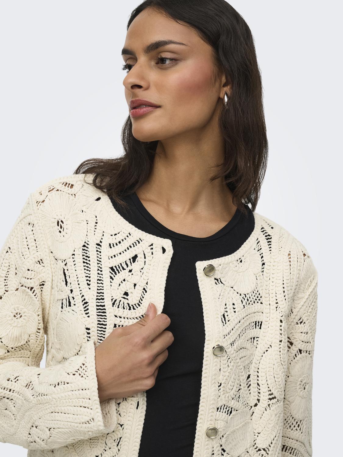 JDYZANKA L/S CROCHET CARDIGAN JRS - 4