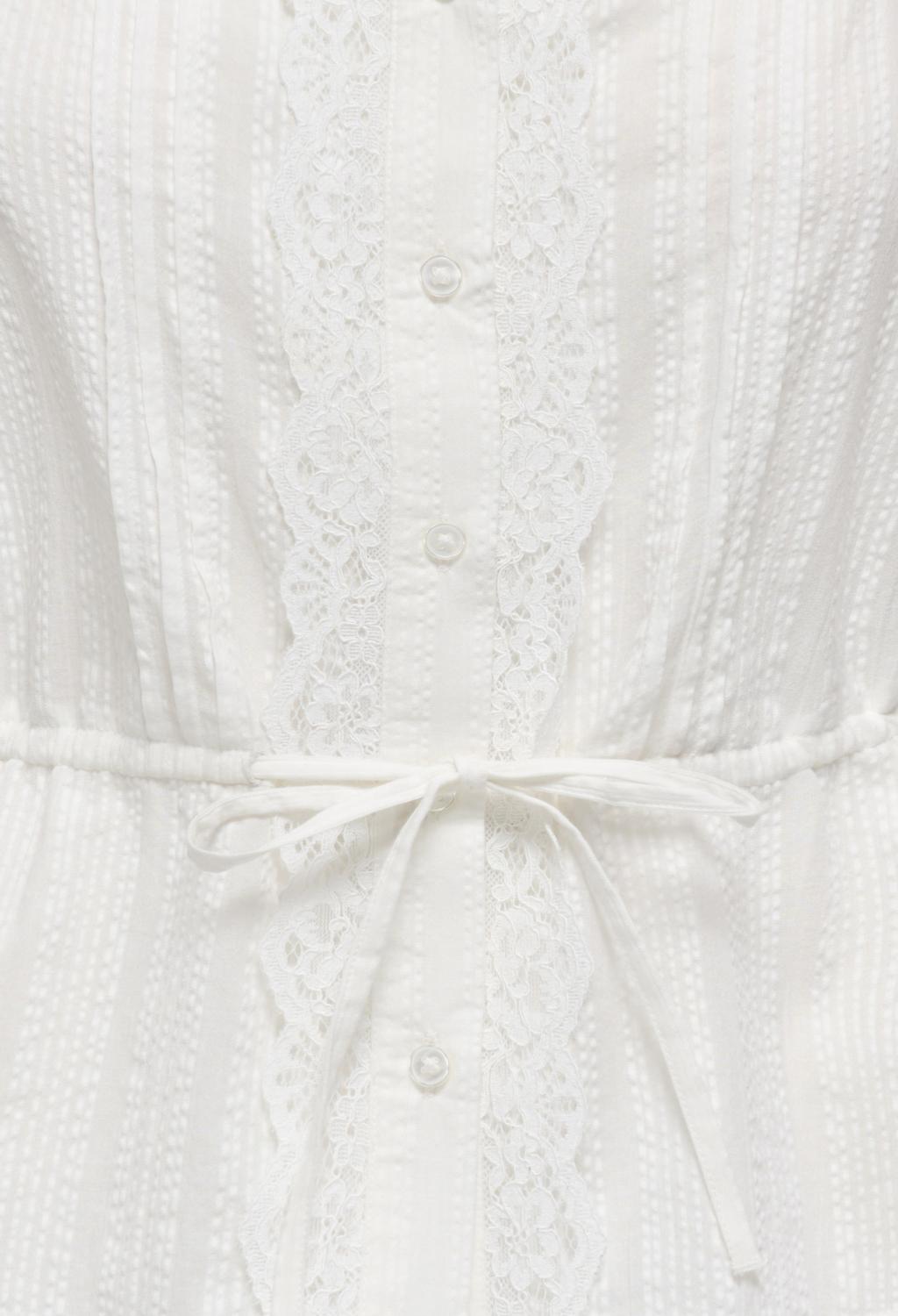 JDYROSA SHORT S/L TIE LACE SINGLET WVN - 5