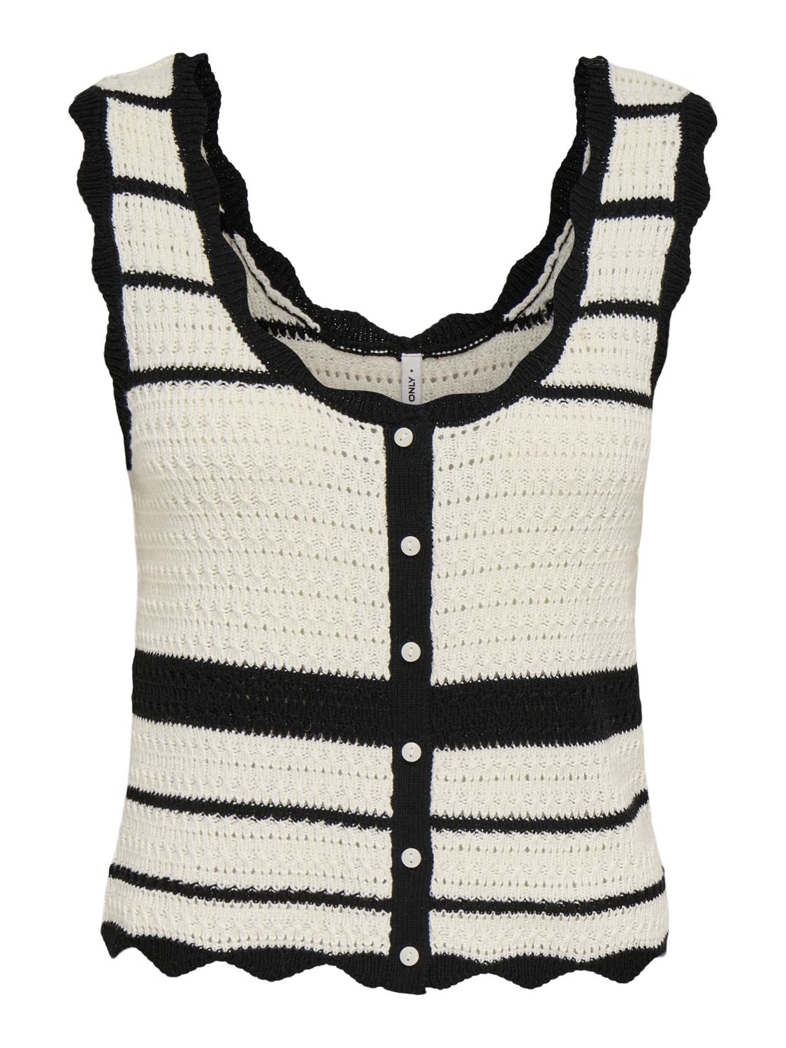 ONLPINAR SL U-NECK SCALLOP EX KNT