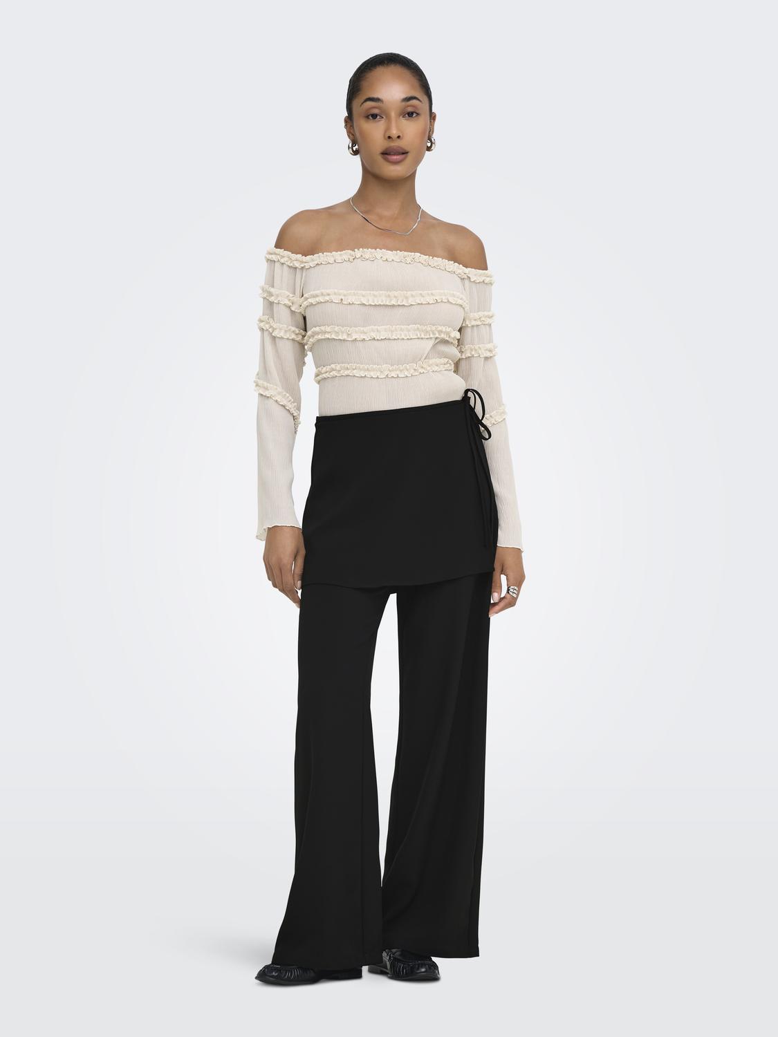 ONLBRETTY SKIRT DETAIL TROUSERS WVN EX - 6