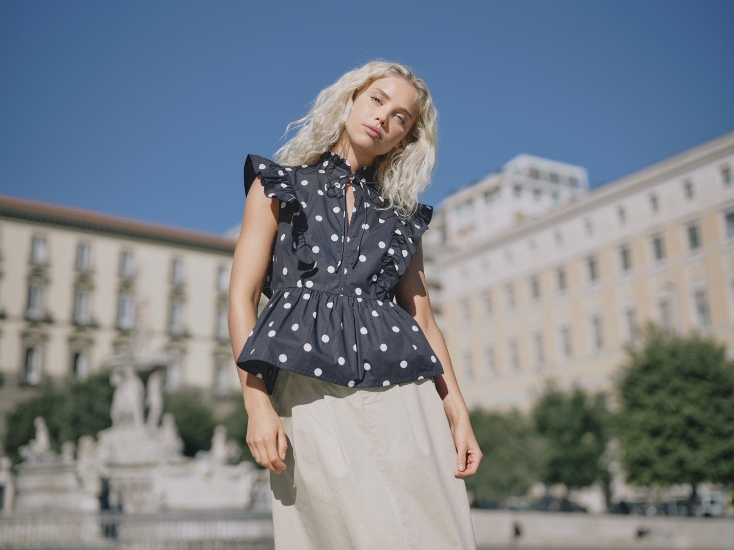 ONLKAI S/L PEPLUM FRILL WVN