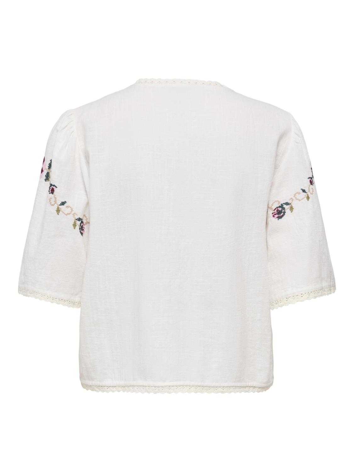 PGRANDI EMB S/S TIE TOP WVN - 3