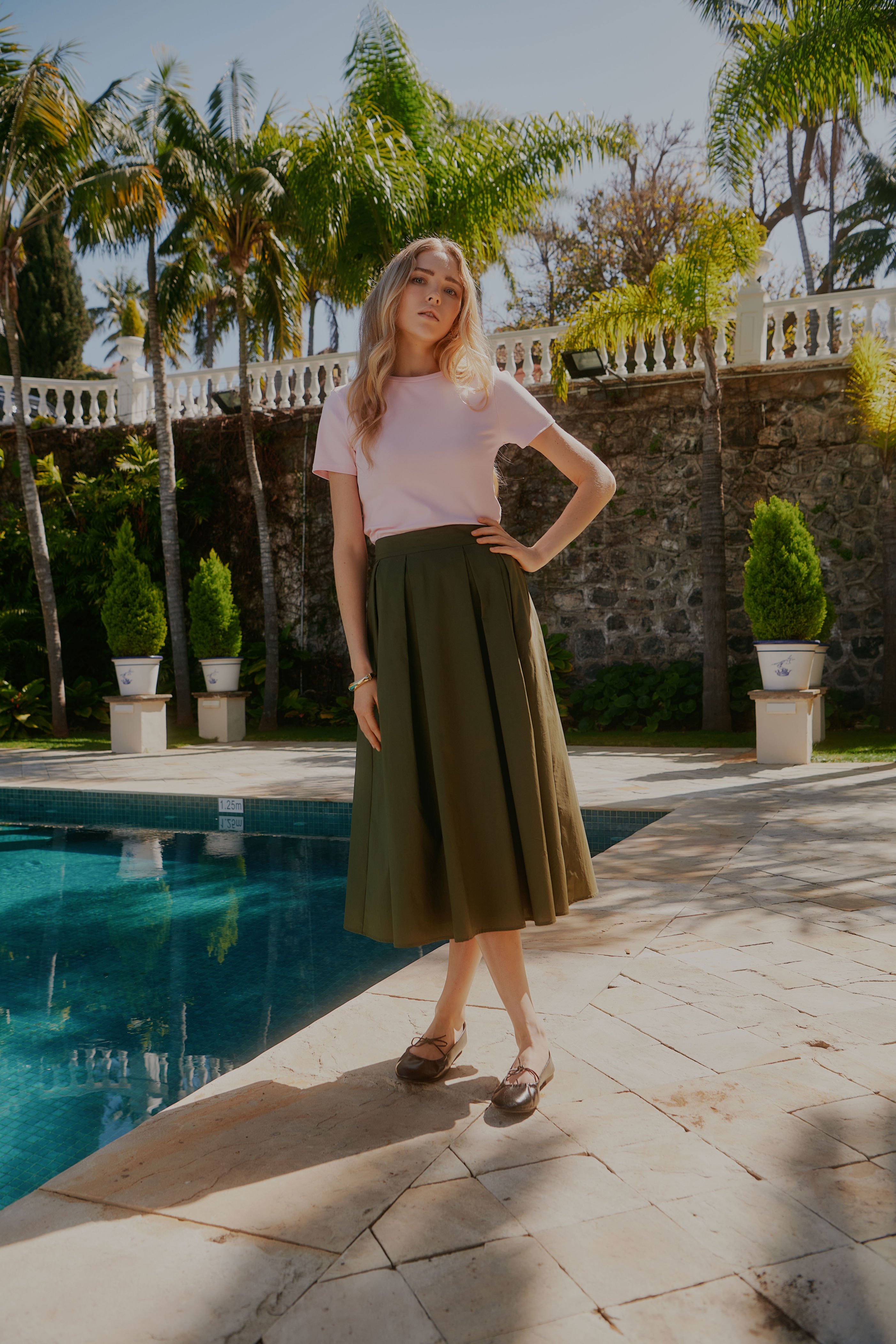 ONLMAILA LONG PLEAT SKIRT WVN