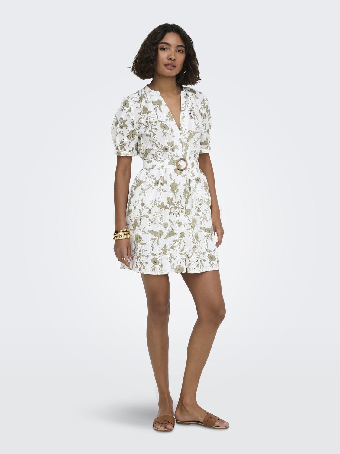 ONLNATHY S/S SHORT BELT DRESS WVN EX - 6