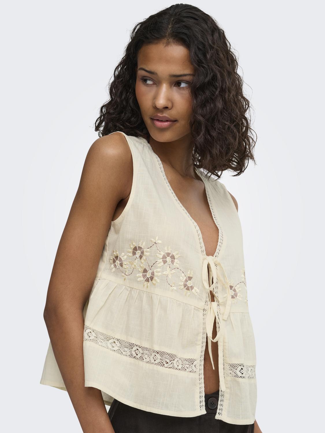 JDYMADDIE S/L TIE TOP WVN EXP - 5