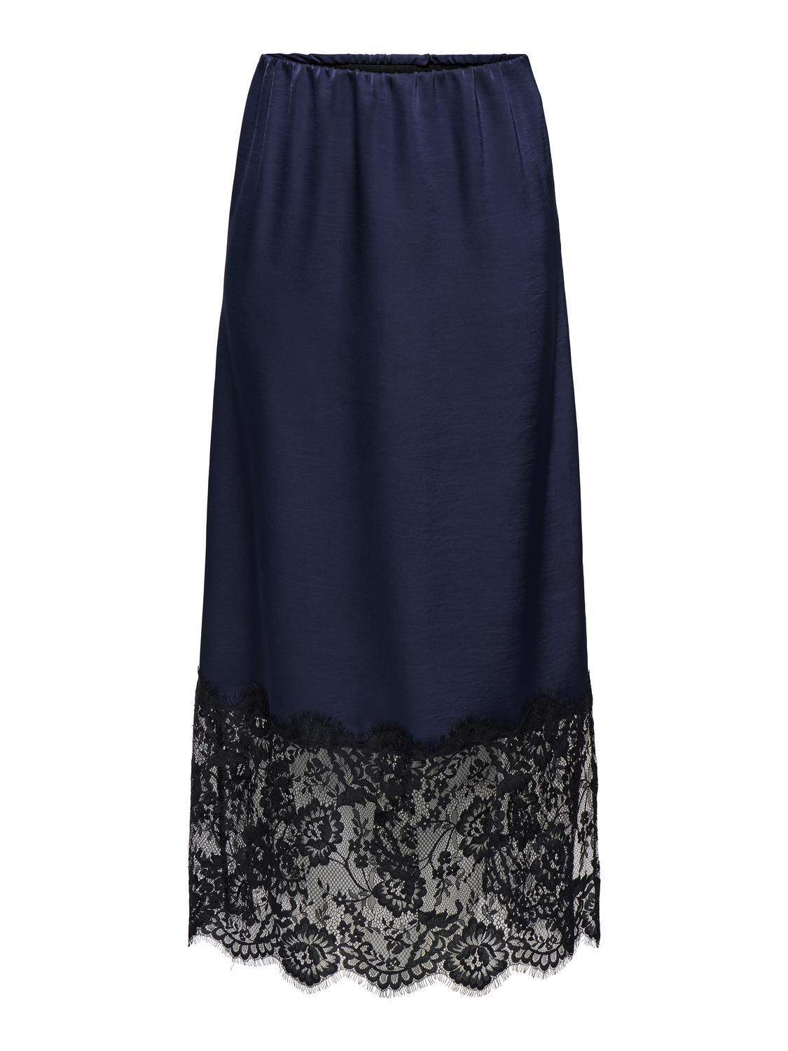 STUESTHER SATIN LACE SKIRT WVN