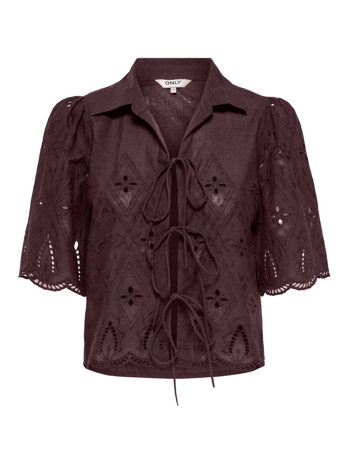 ONLFRANI S/S EMB BOW TOP WVN - 3