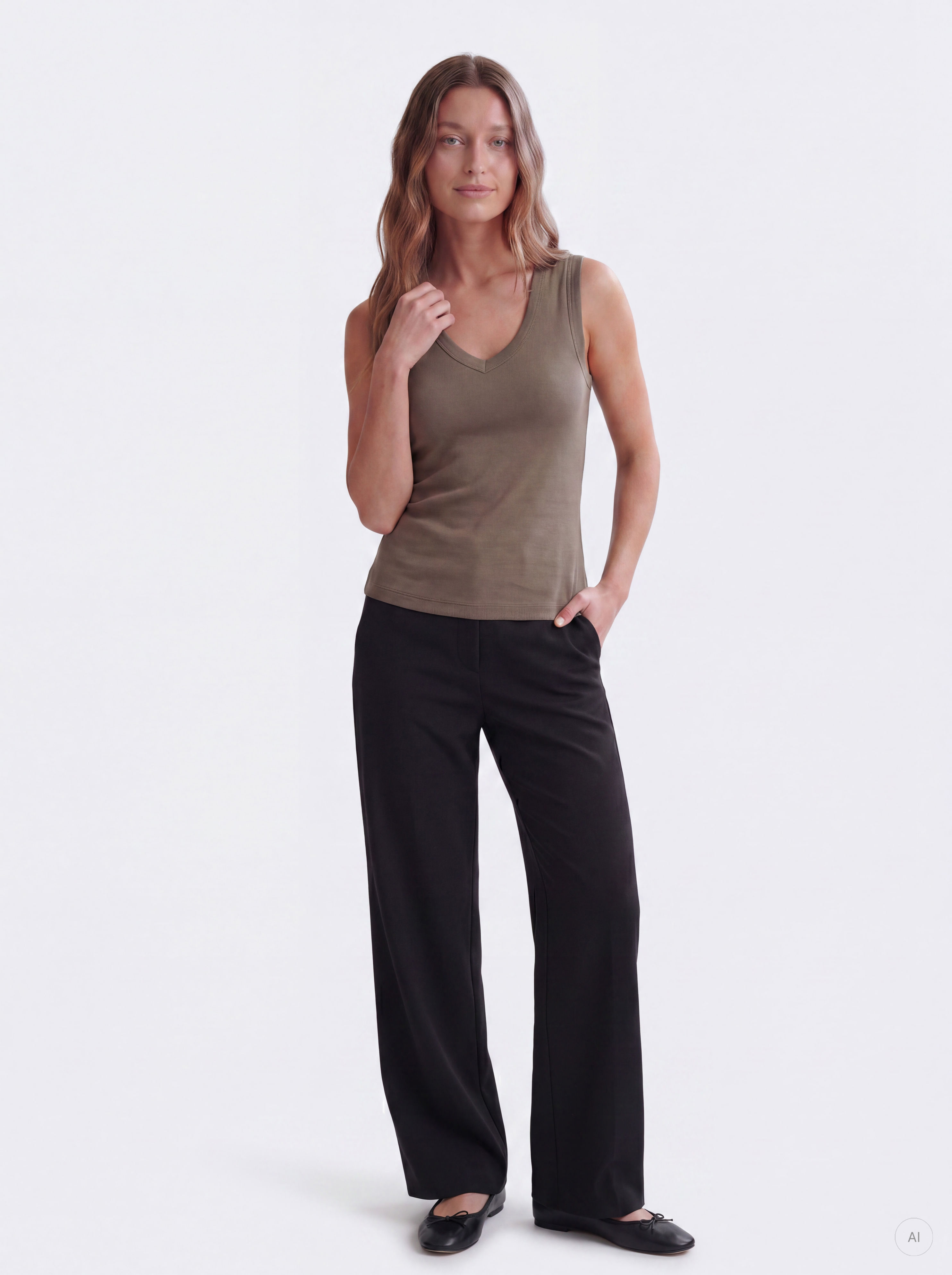 ONLRINA V-NECK TANK TOP S/L JRS NOOS - 4
