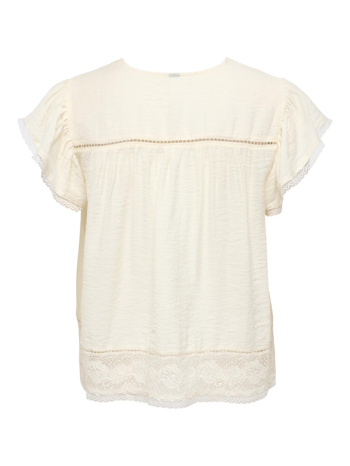 PGJONNA S/S LACE DETAIL TOP WVN - 3