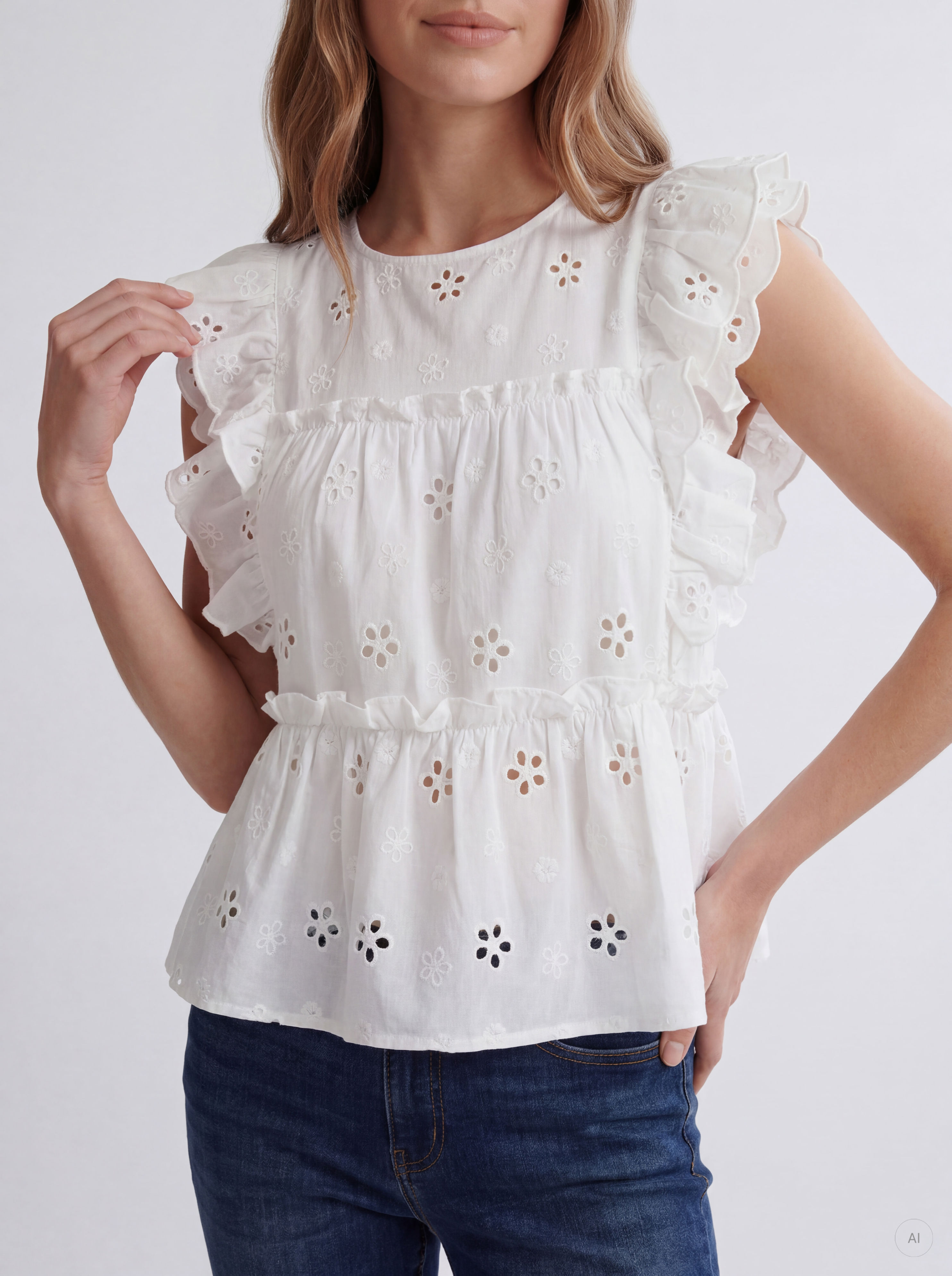 STUATHEA Feminin topp singlet med kvart knapp lukking - 4