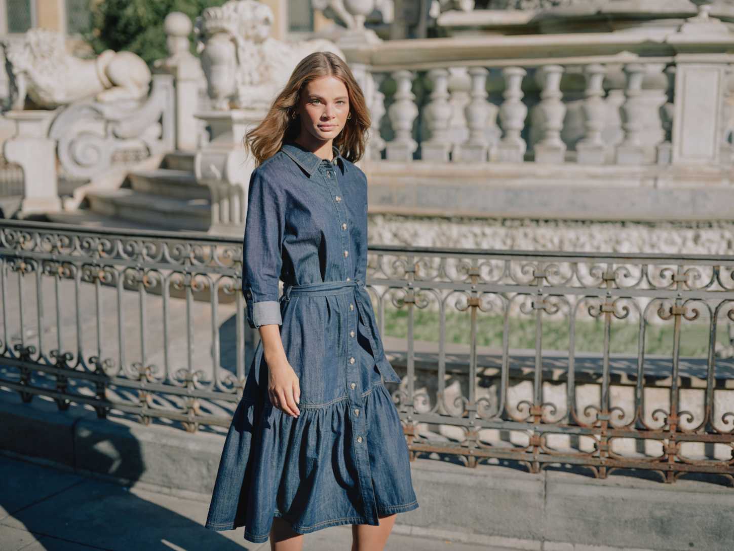 ONLSEVIGNY FRILL 3/4 SL LONG DRESS DNM