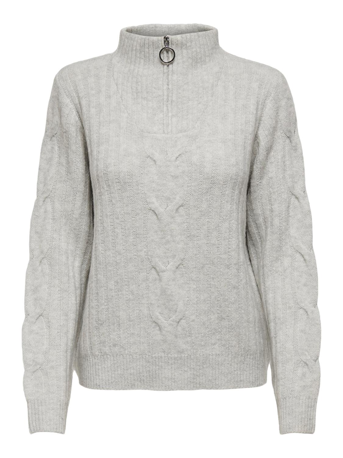 JDYANDREA L/S ZIP CABLE PULLOVE KNT NOOS - 3