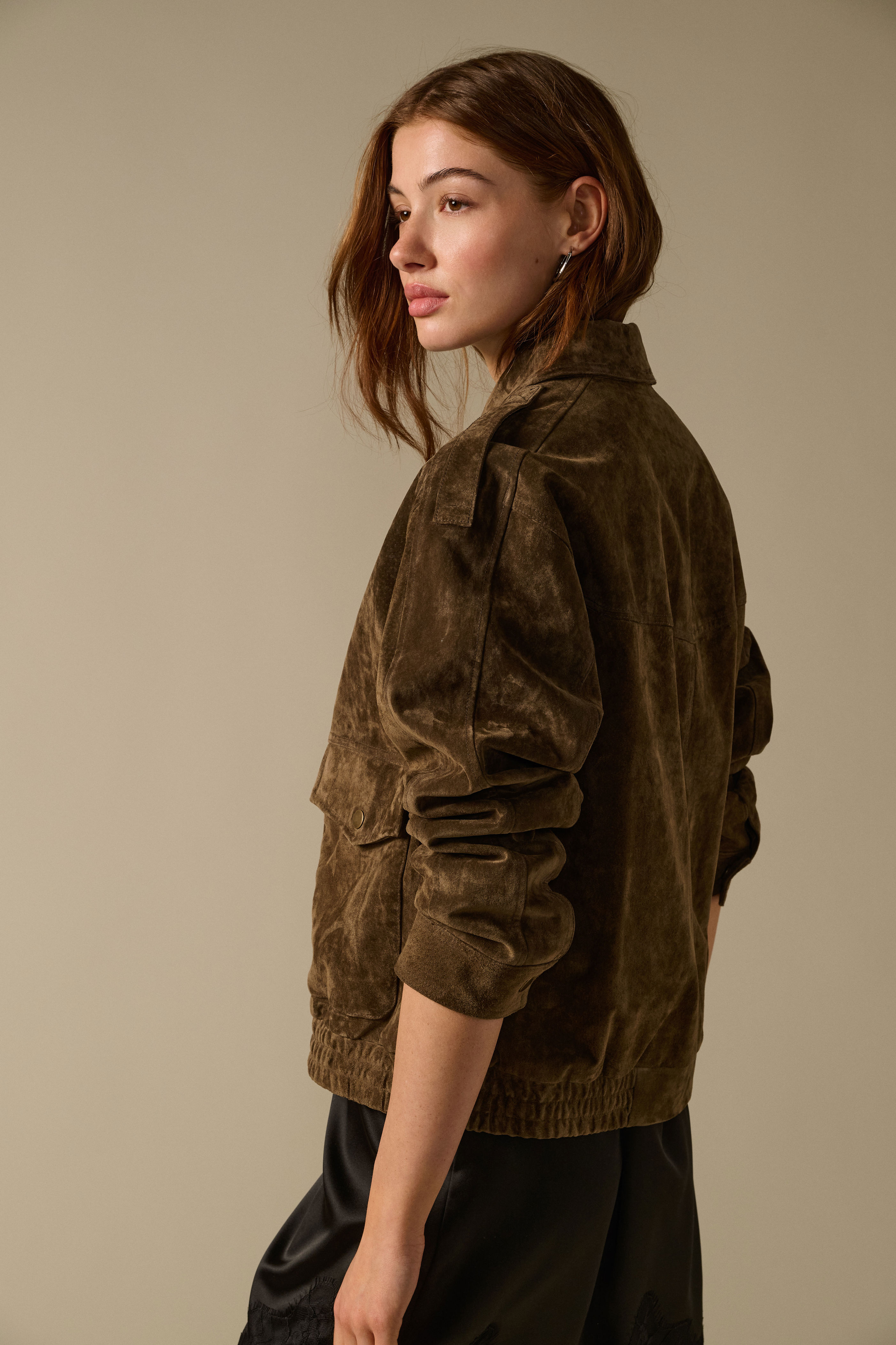 ONLISLA REAL SUEDE BOMBER JACKET OTW