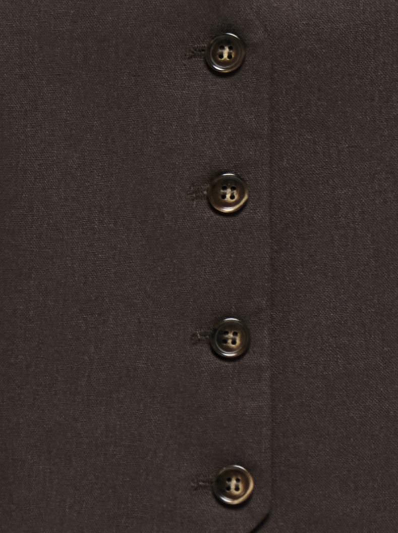 ONLUMA S/L LINEN BL WAISTCOAT TLR - 2