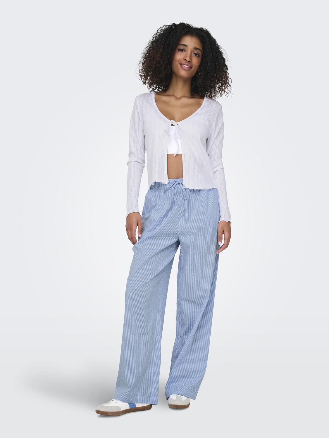 ONLCARLOTTA Regular Fit strikket Cardigan for ungdom med snorfesting - 6
