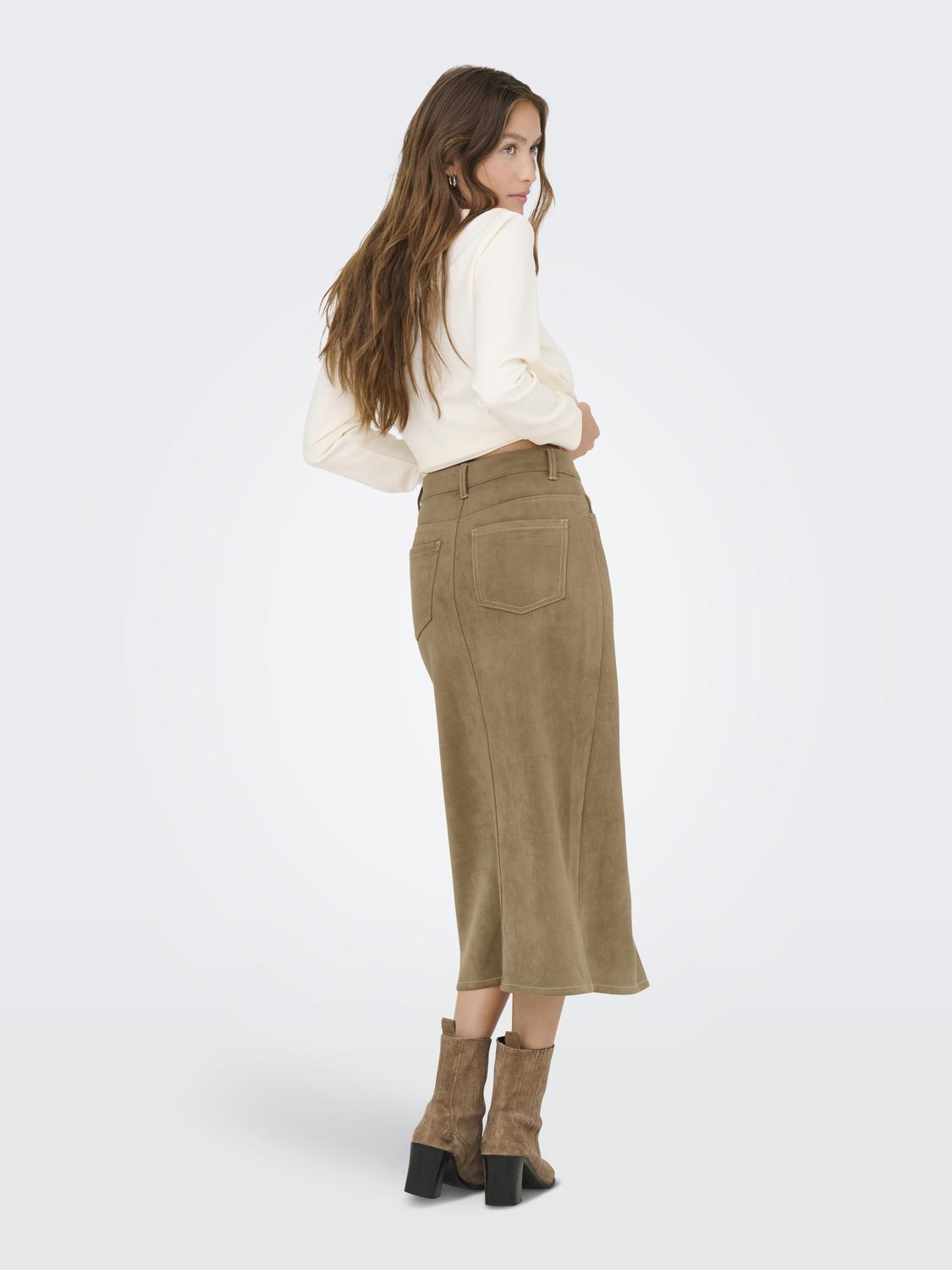ONLSTINA LIFE MW FAUX SUEDE SKIRT PNT 2 - 2