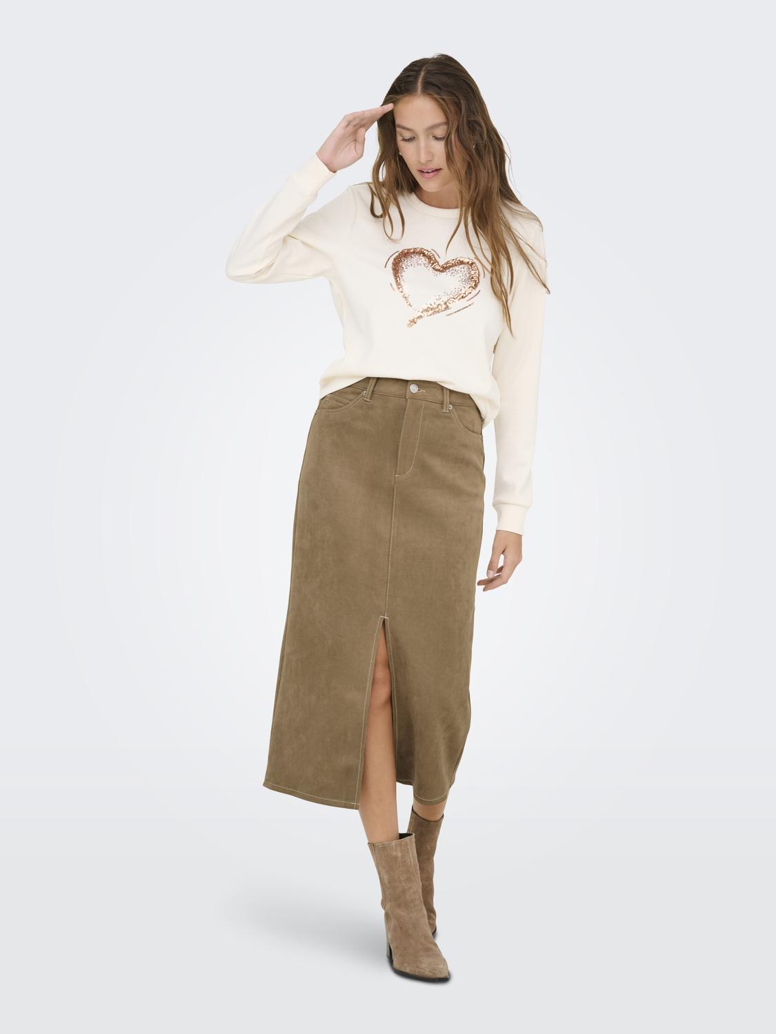 ONLSTINA LIFE MW FAUX SUEDE SKIRT PNT 2 - 6